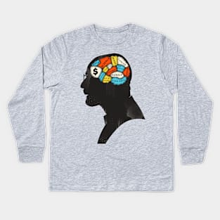 Walter Phrenology Kids Long Sleeve T-Shirt